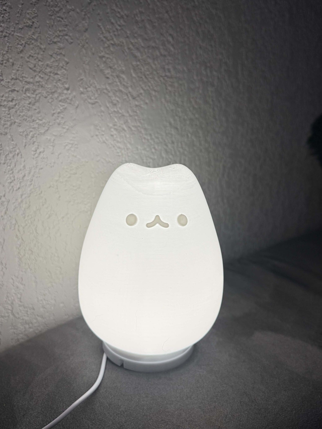 Veilleuse chat décorative LED imprimée en 3D