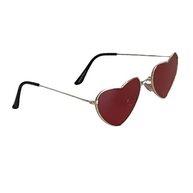 Lunette coeur monture métal doré