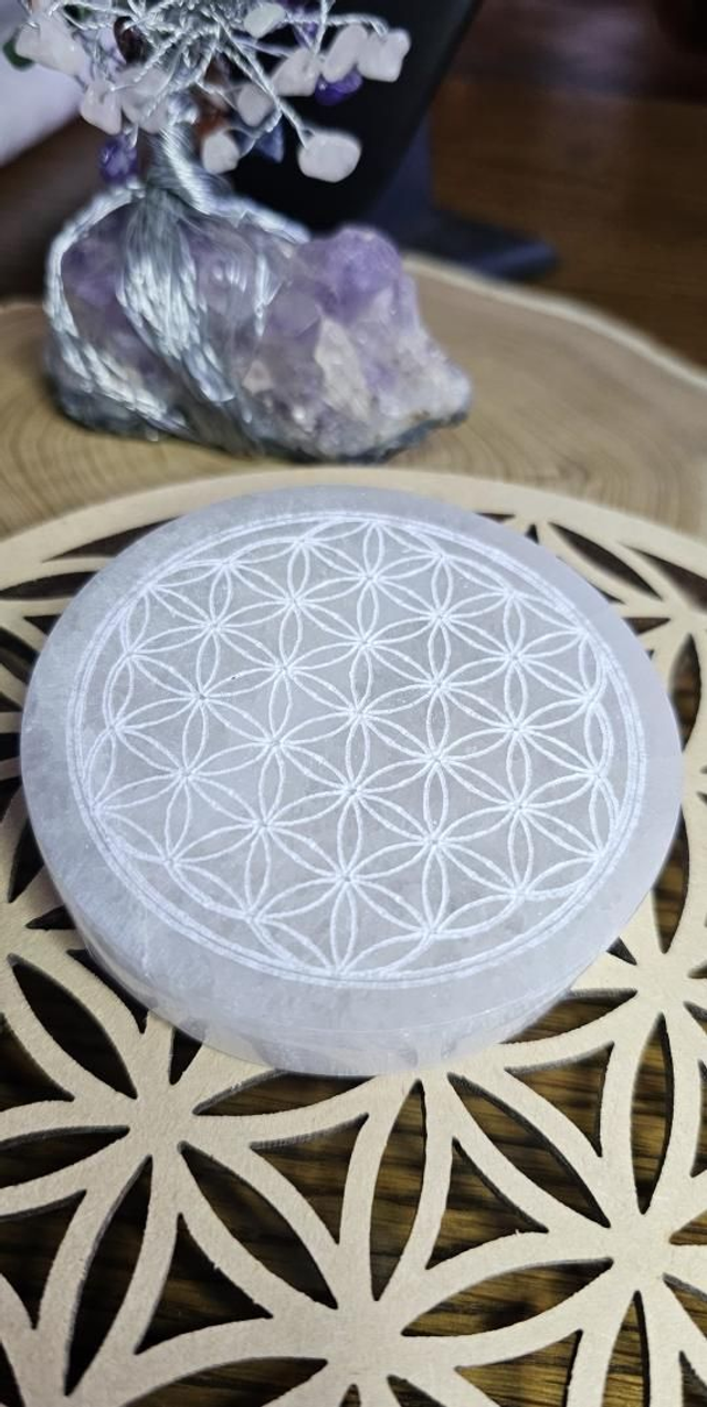 Selenite - Fleur de vie 