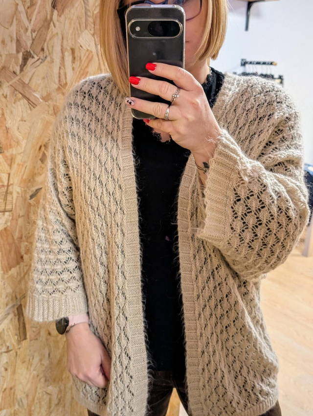 Ref P025 Gilet Annie beige 