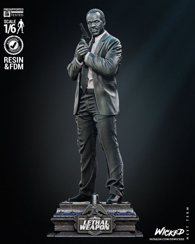 Statue ROGER MURTAUGH (Danny Glover) L&#039;ARME FATALE 