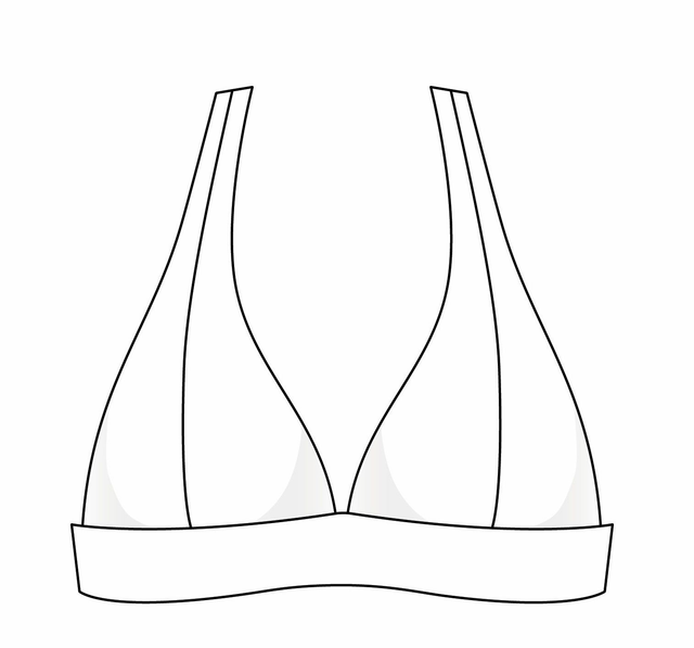 Create your own bikini - Neckholder mit Längsnaht