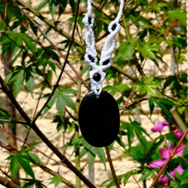 Collier "Rama" Tourmaline noire