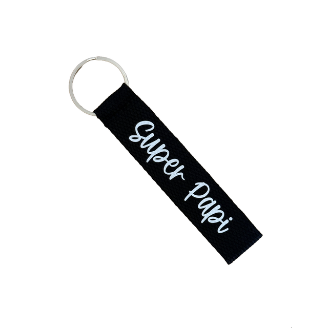 Porte Clé Noir et Blanc Super Papi