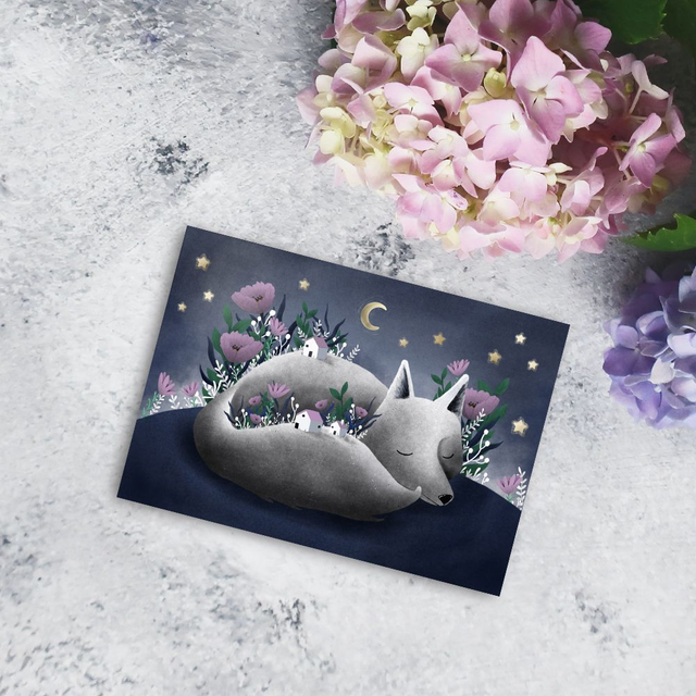 Carte "Renard endormi"