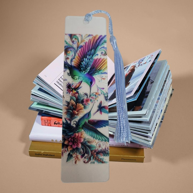 Marque page en plastique oiseaux