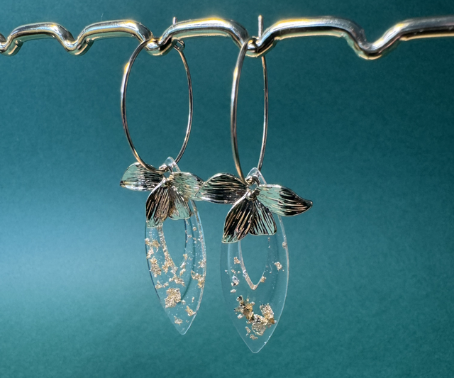 Créoles résine et Goldfilled 14k