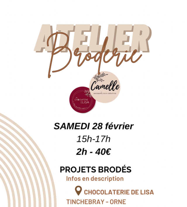 28.02.26 - Atelier broderie - La Chocolaterie TINCHEBRAY
