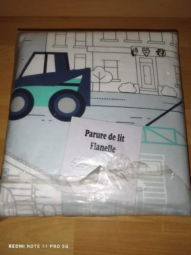 Parure de lit flanelle 1 personne