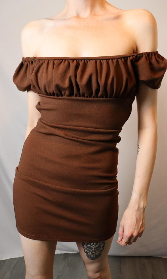 Brown Short Dress