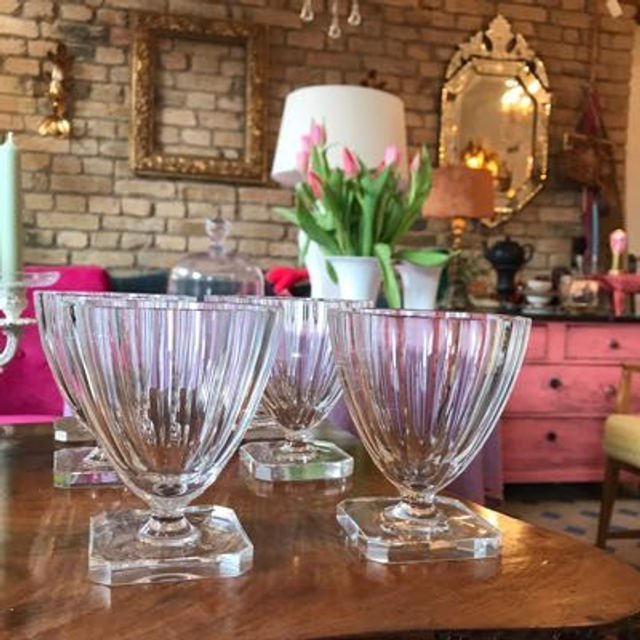 Glas Pokalglas handcut Kristall rar Stückpreis