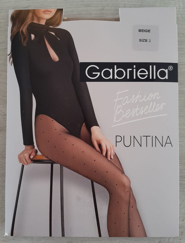 Collant beige OU noir fantaisie "Puntina"