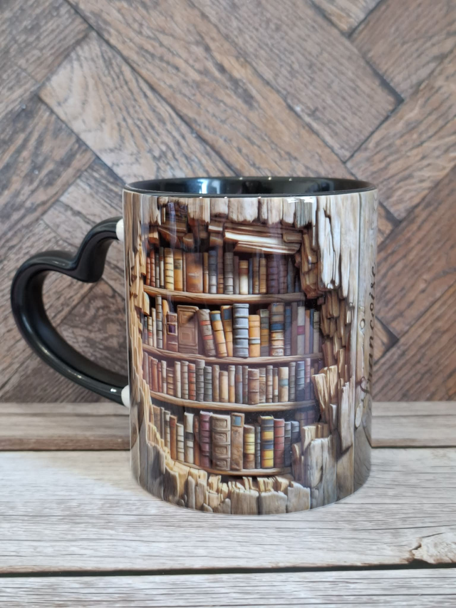 Collection Livres mug cœur noir personnalisable