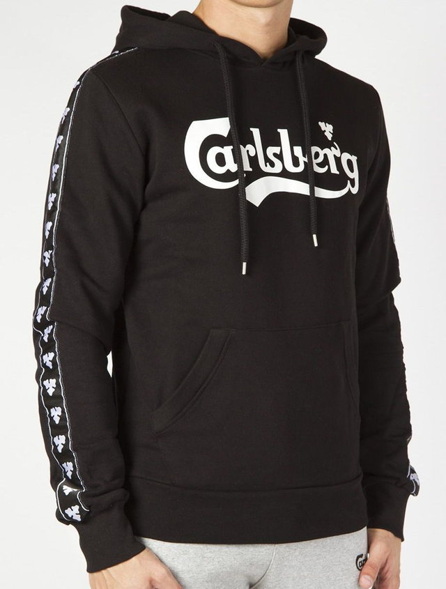 202315858 - Carlsberg Felpa Cappuccio inserti bande sulle spalle