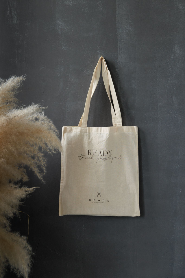 SPACE Nachhaltige Stofftasche mit Motto