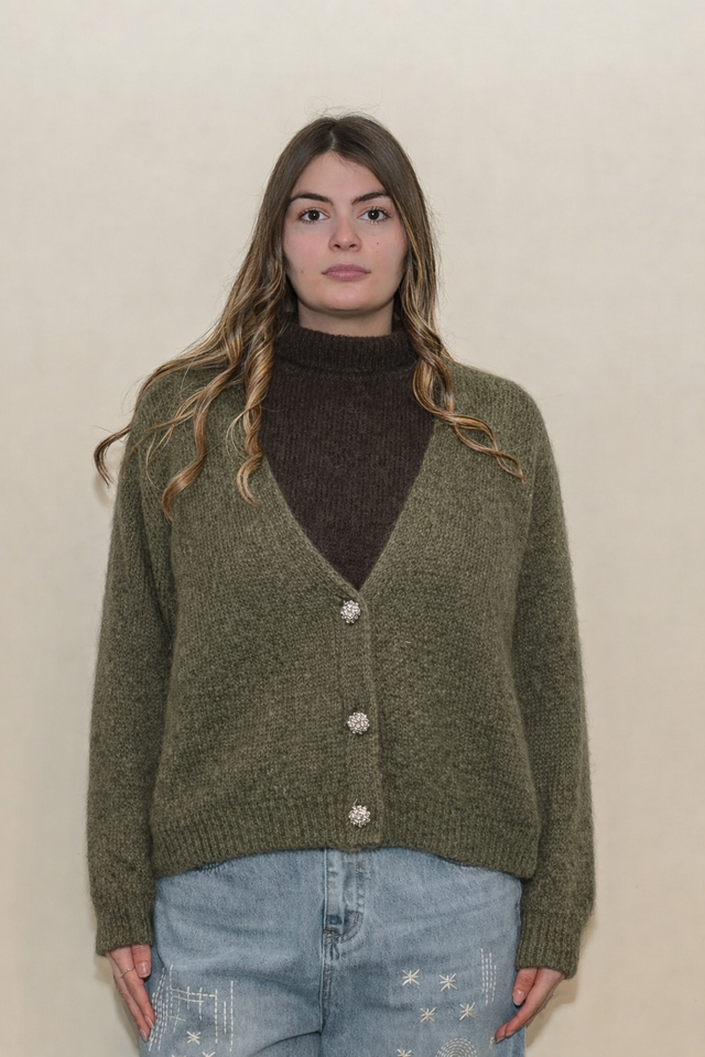 Cardigan gioiello mohair