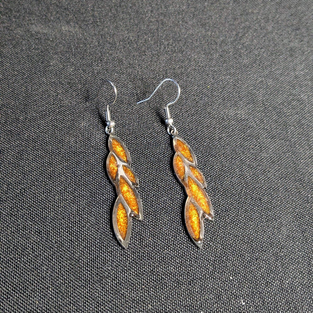 Boucles d'oreilles Gouttes ambrées