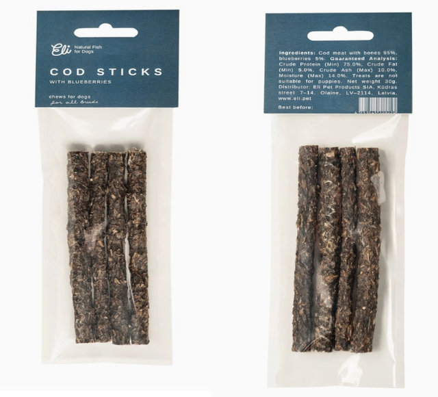 Kabeljaustange mit Blaubeeren Eli Pet Products