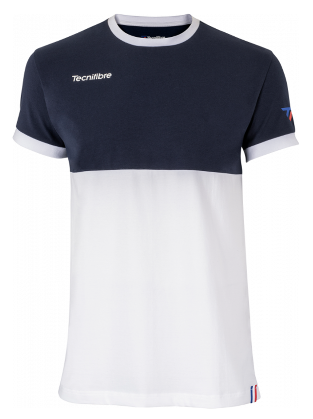 Tecnifibre F1 Stretch Mens T-Shirt Navy/White  RRP £30