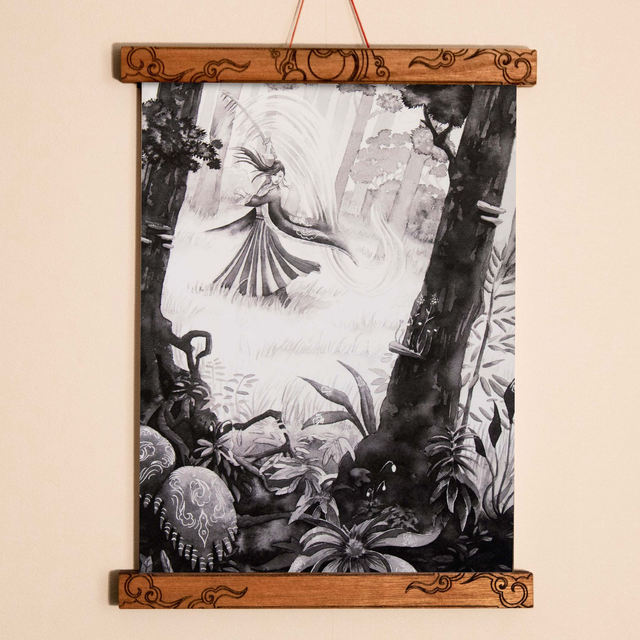 Ombre du vent s&#039;exerçant - Format A4 et A3