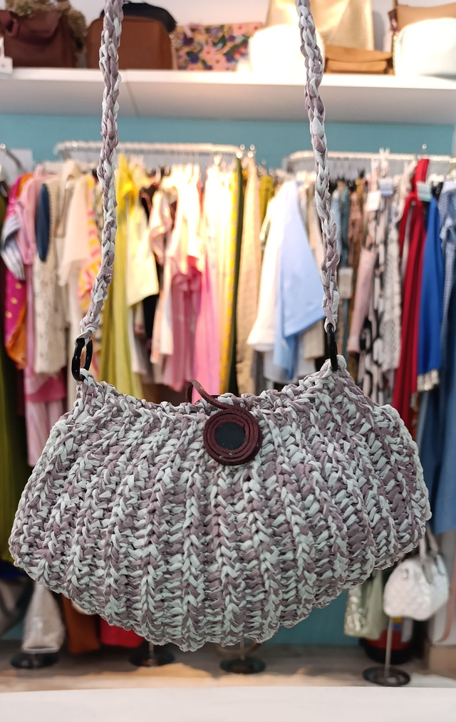 Bolso Handmade Rafia Concha
