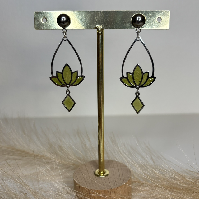 Boucles d’oreilles fleur de lotus