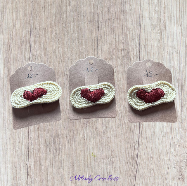 Barrettes mon cœur 