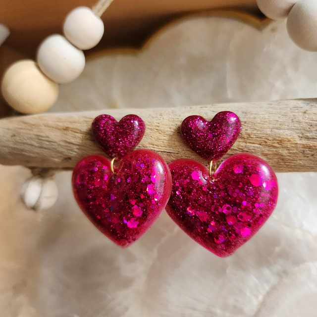 pendants double coeur