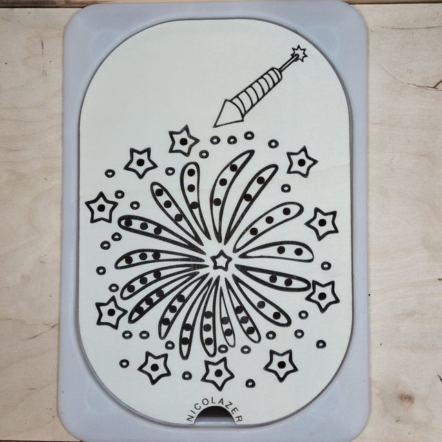 Insert sensoriel bois compatible trofast &quot;feu d&#039;artifice&quot;