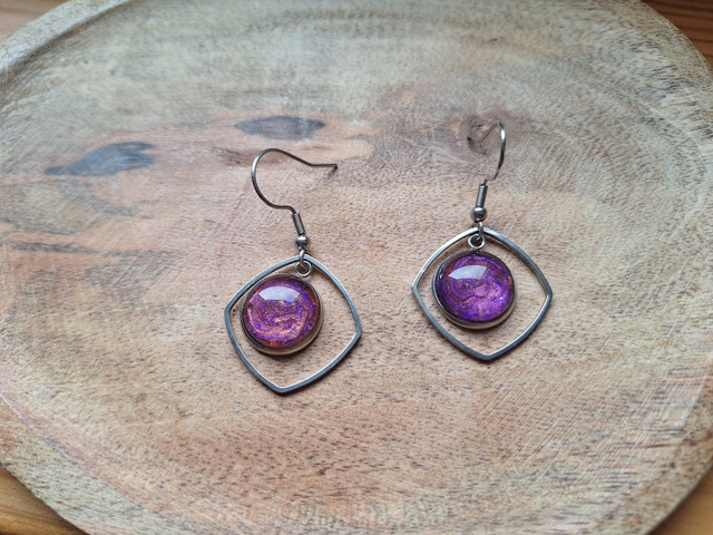 Boucles d'oreilles opalescentes