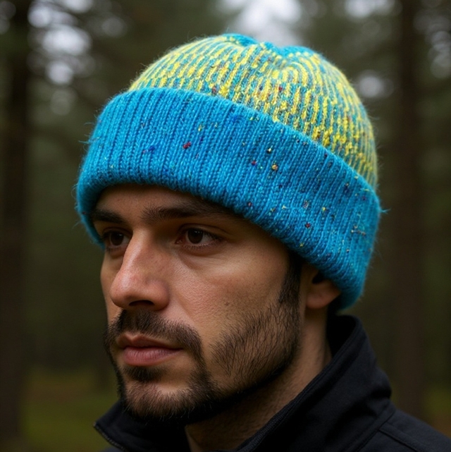 Soft Merino Wool Handmade Unisex Hat (Colour: Refresher)
