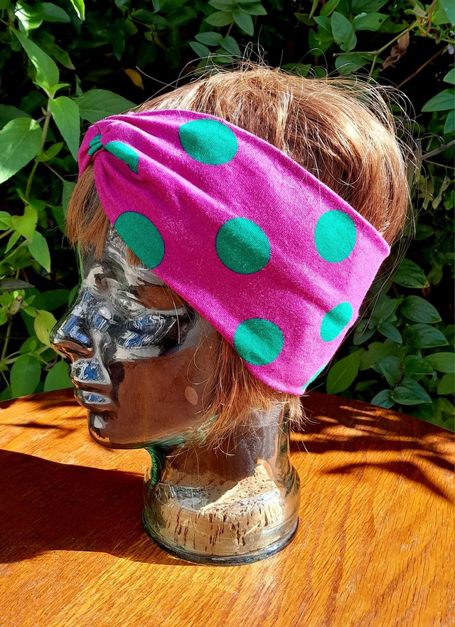 Bandeau jersey coton à pois M