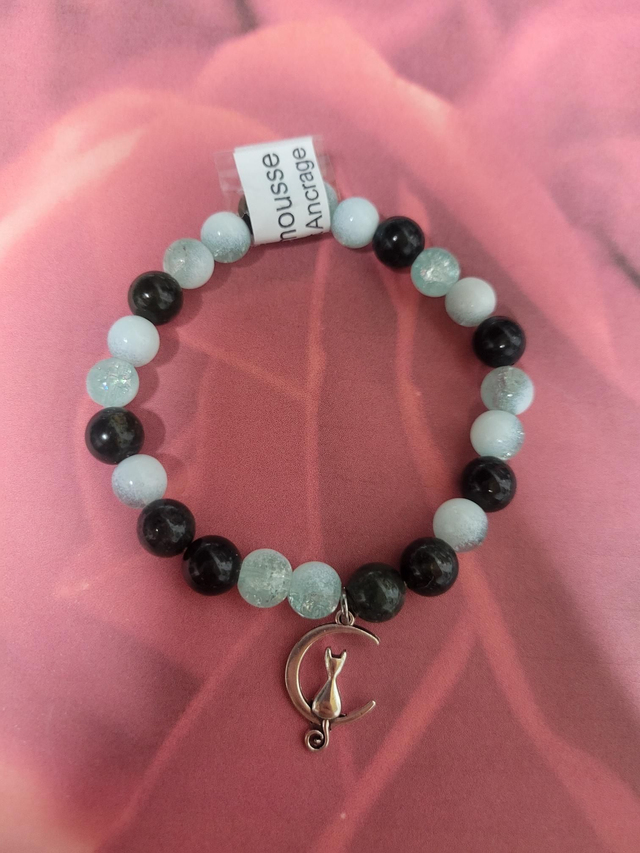 Bracelet pierre Agate Mousse