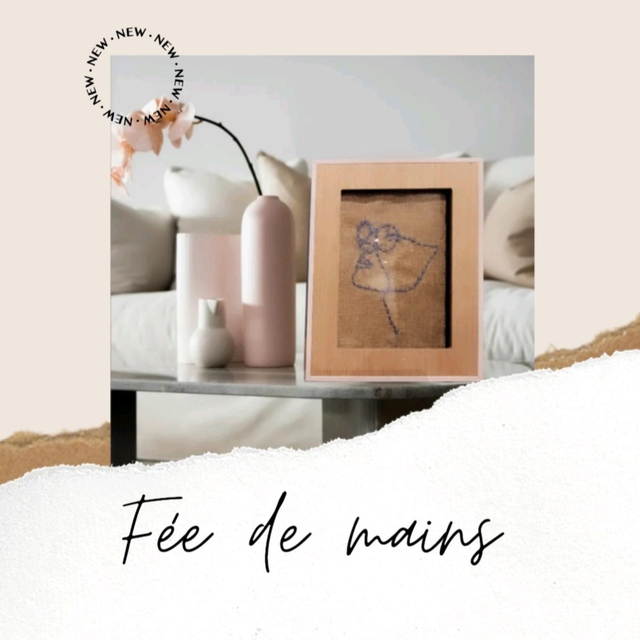 Cadre art abstrait "visage"