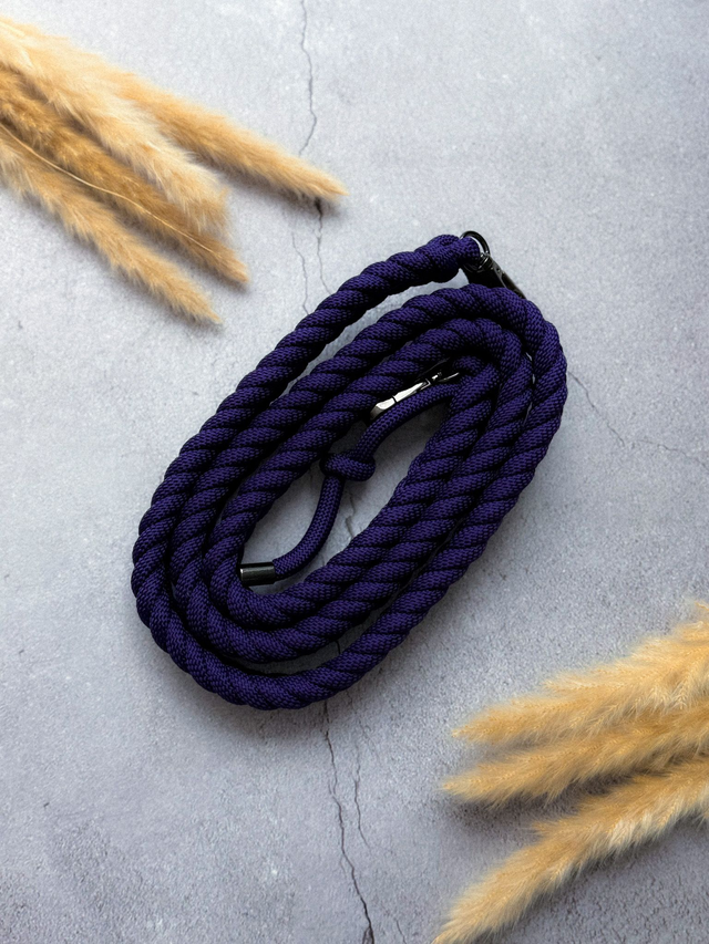 Bag Strap Braided (S) | dunkellila | Taschengurt 