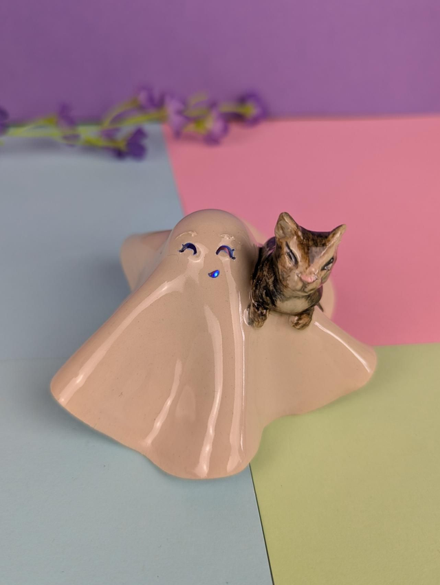 Ghost with shoulder cat