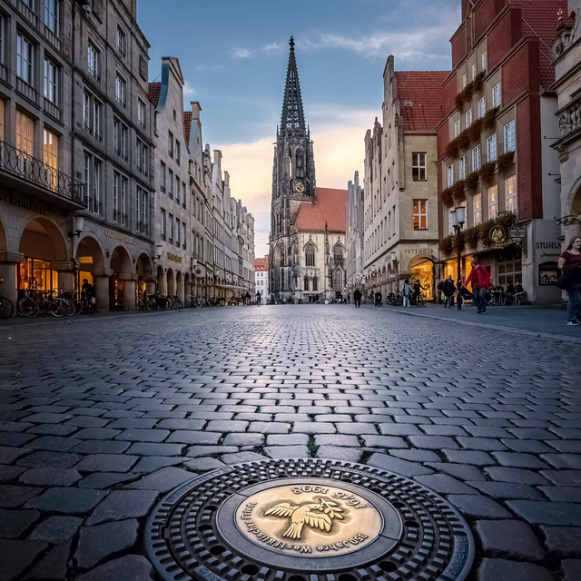 Blick vom Pflaster