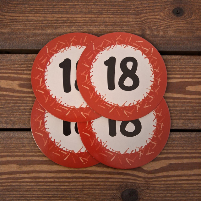 Untersetzer 18 Jahre