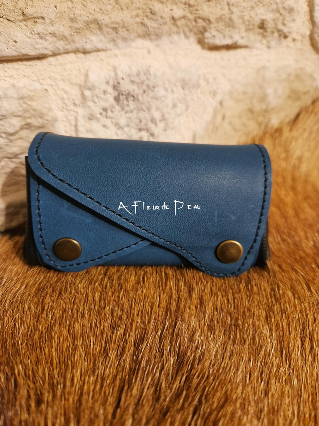 Porte monnaie accordéon en cuir 