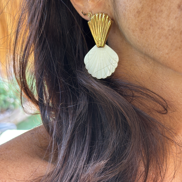 Boucles d’oreilles Duo Nacré