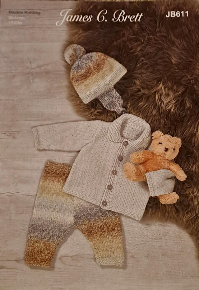 JB611 James C Brett DK Knitting Pattern