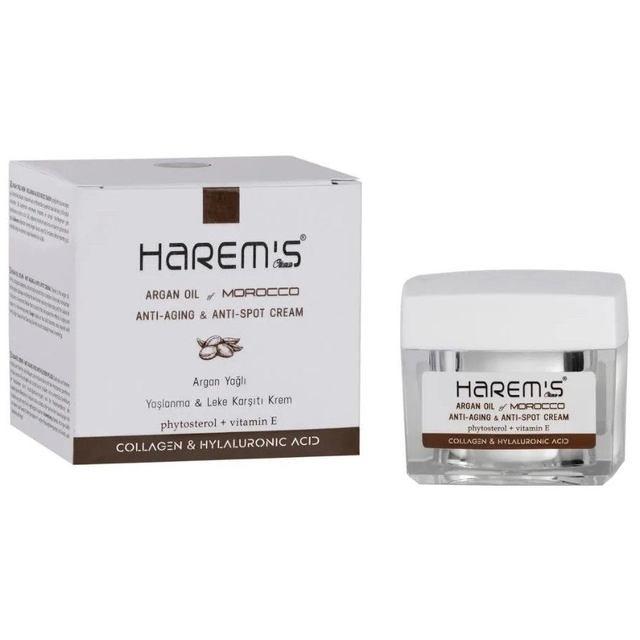 HAREM&#039;S 50ml Profesjonalny Krem do Twarzy z OLEJKIEM ARGANOWYM Przeciwstarzeniowy