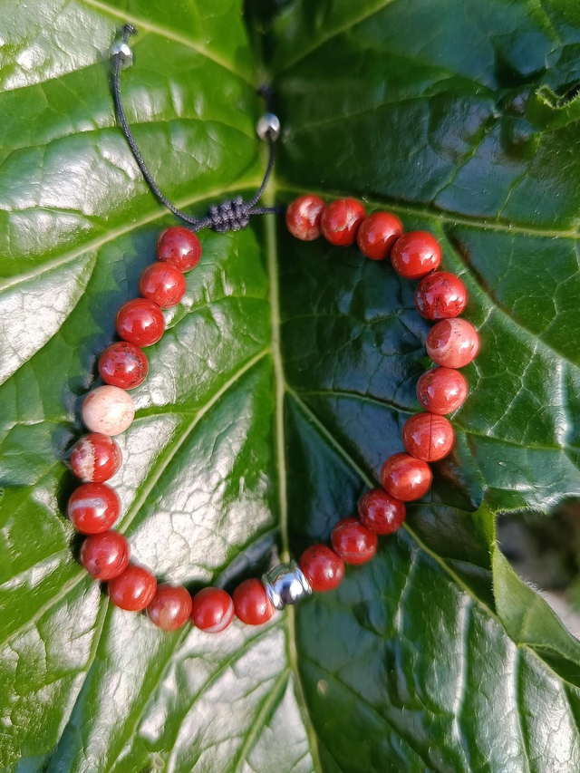 Bracelet KéLYAN en Jaspe Rouge – Homme