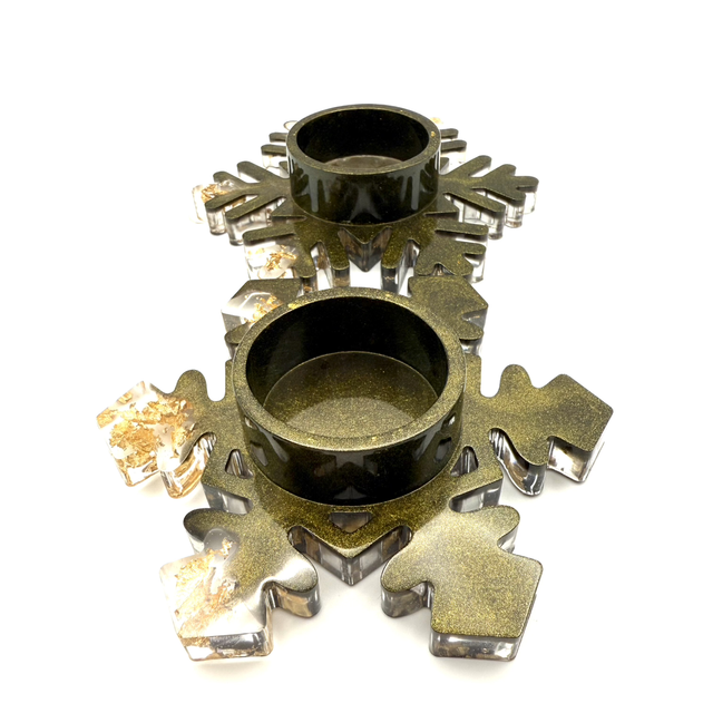 Bougeoirs (lot) Étoiles des Neiges Noël