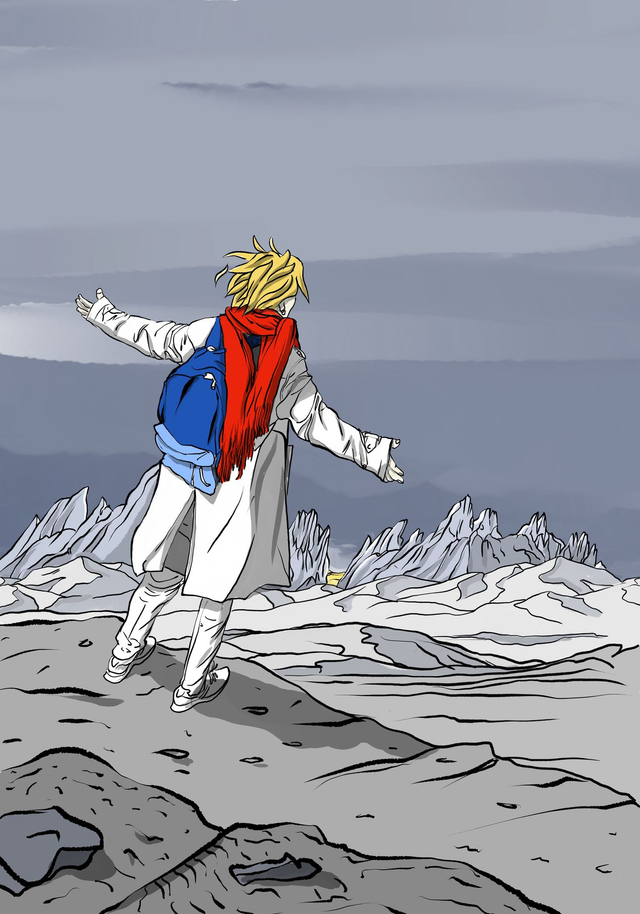 Riproduzione "Il Piccolo Principe e i monti" - Fulvio Tornese