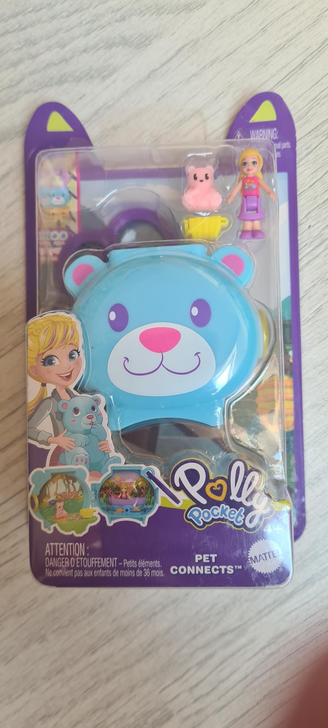 Polly Pocket Pet Connects Teddy Bear Mattel