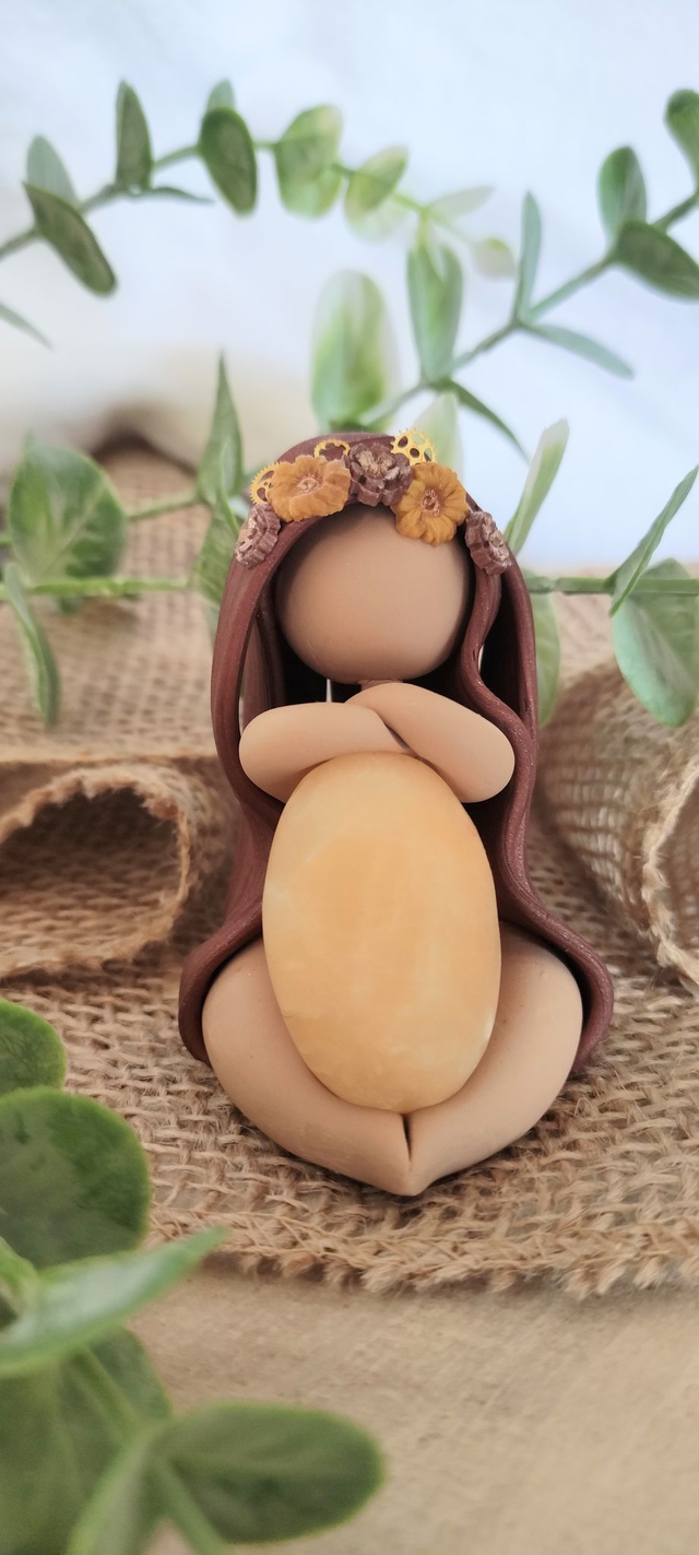 🌼 Gardienne de la Joie Solaire – Calcite Jaune & Couronne Steampunk 🌿