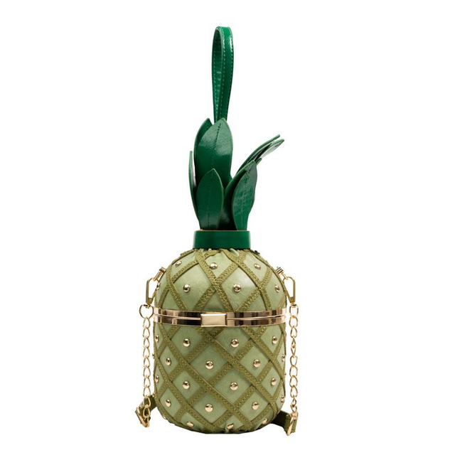 i2-2.3 - Petit sac à bandoulière de soirée design ANANAS de Luxe