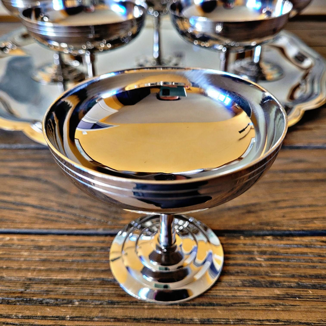 X Coupes à glaces inox Letang Remy (12 coupes + plateau)