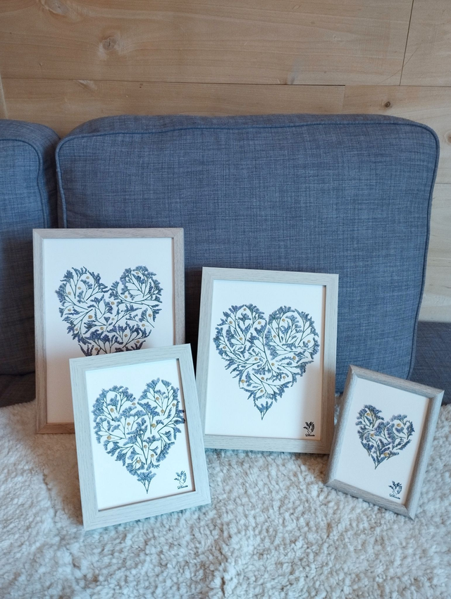 Herbiers Coeur Mimosa et Limonium sur commande 